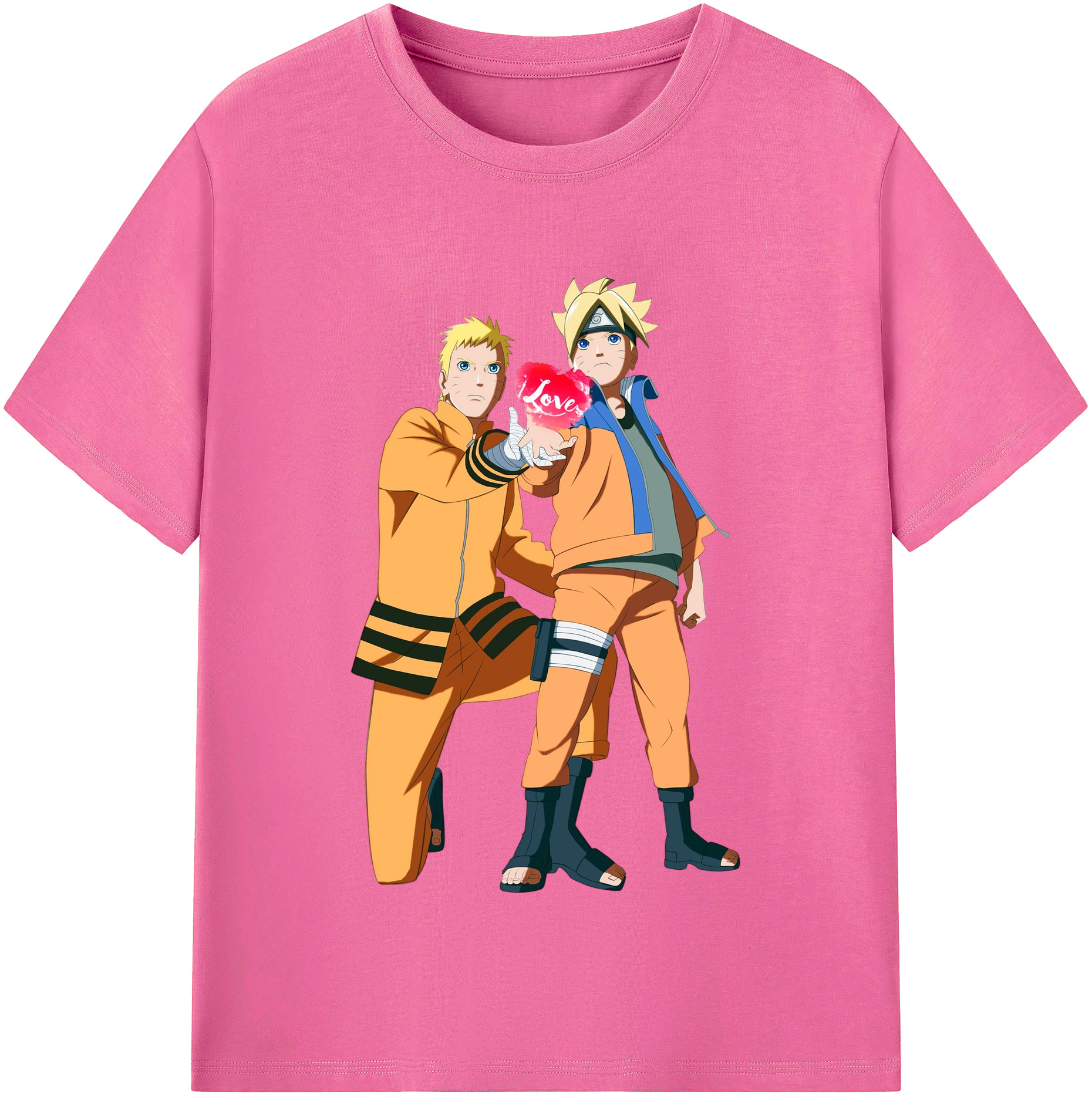 （画像用） NARUTO -ナルト- うずまき ボルト Uzumaki Boruto レディースカジュアルプリントTシャツ（綿100％）